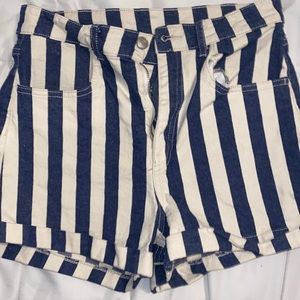 Stripped denim shorts LIKE NEW